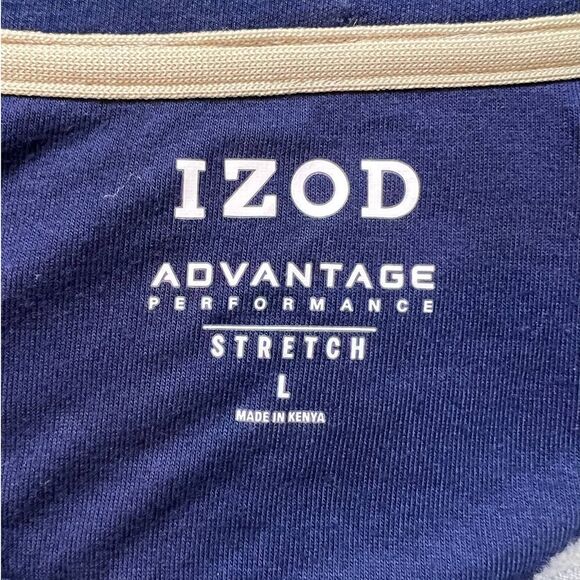 Izod Advantage Performance Beige Stretch 3/4 Zip Up Pull Over Sweater-L - Picture 3 of 11